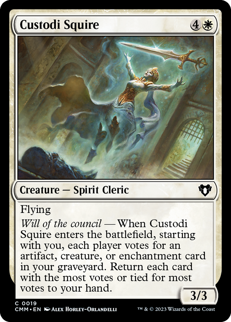 Custodi Squire (CMM-019)  Foil - Commander Masters