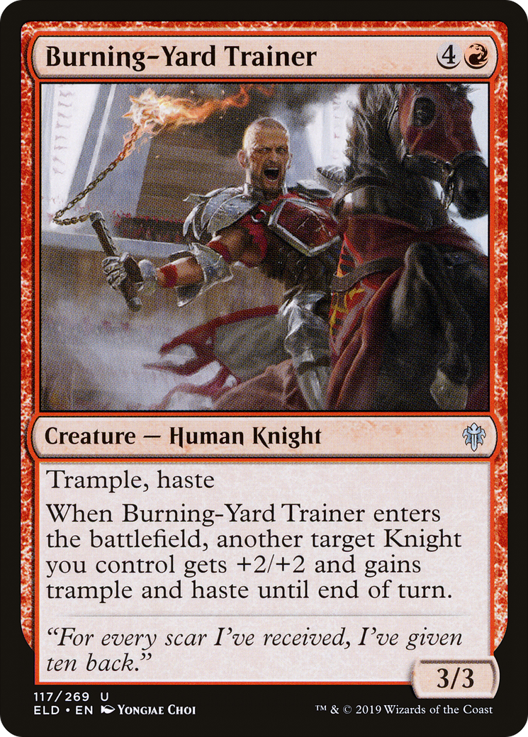 Burning-Yard Trainer (ELD-117)  - Throne of Eldraine