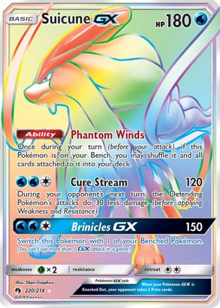 Suicune GX (Secret) 220  - Holofoil SM  Lost Thunder - Secret Rare