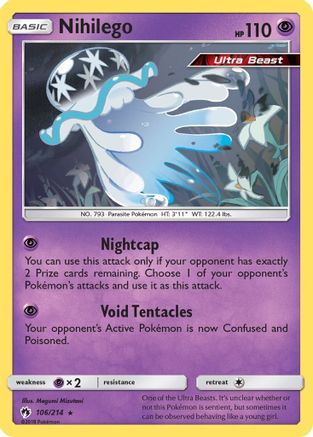 Nihilego 106/214  - Reverse Holofoil SM  Lost Thunder - Holo Rare