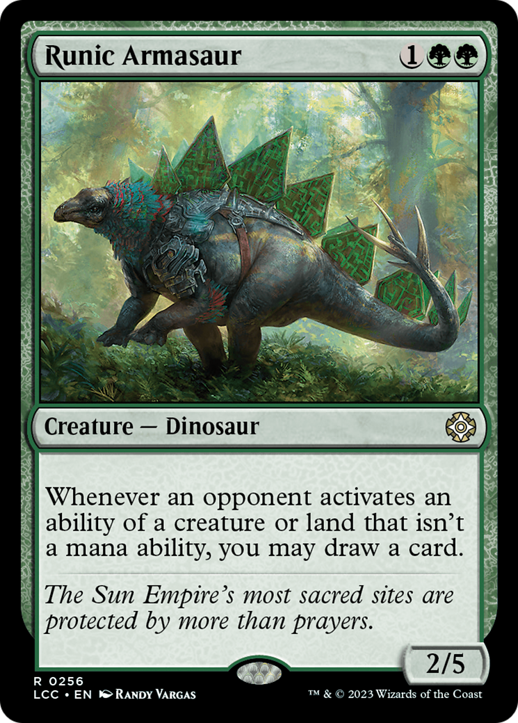 Runic Armasaur (LCC-256)  - The Lost Caverns of Ixalan Commander