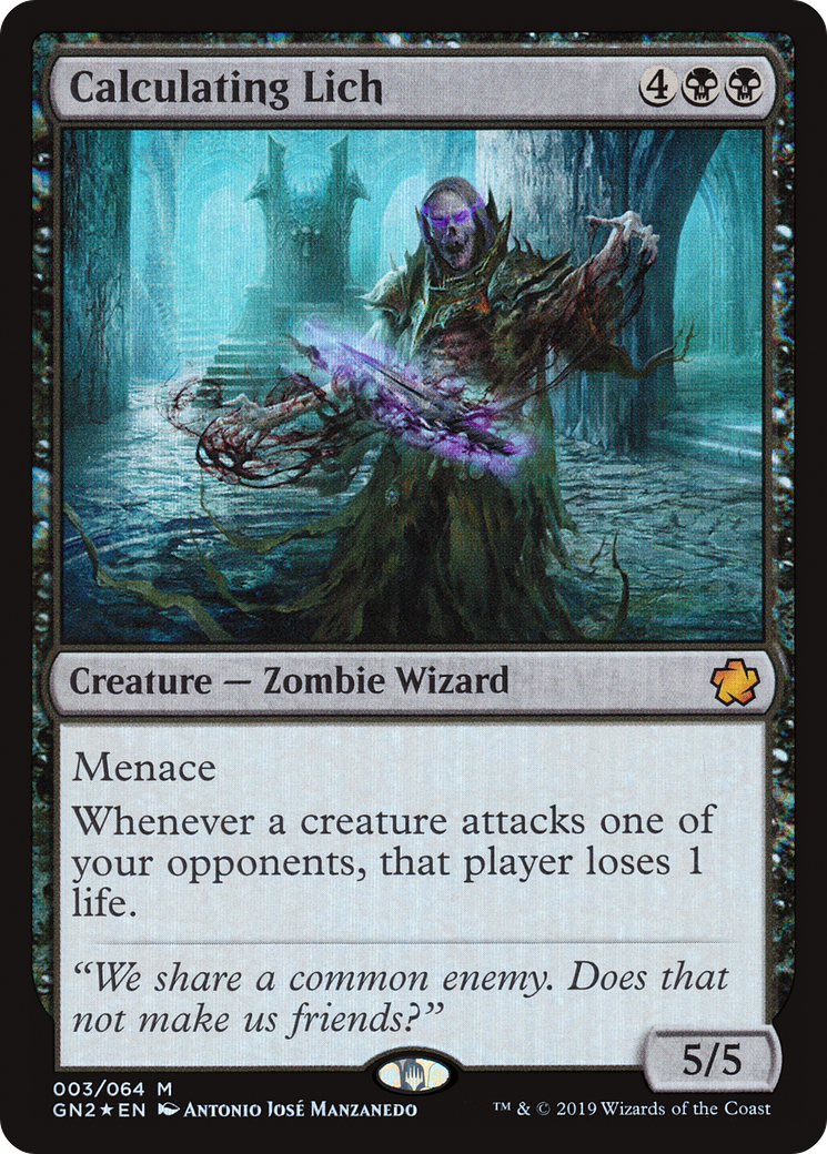 Calculating Lich (GN2-003)  Foil - Game Night 2019