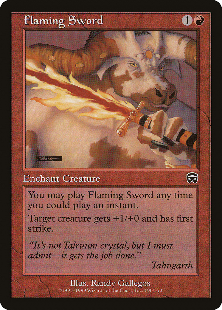 Flaming Sword (MMQ-190)  - Mercadian Masques
