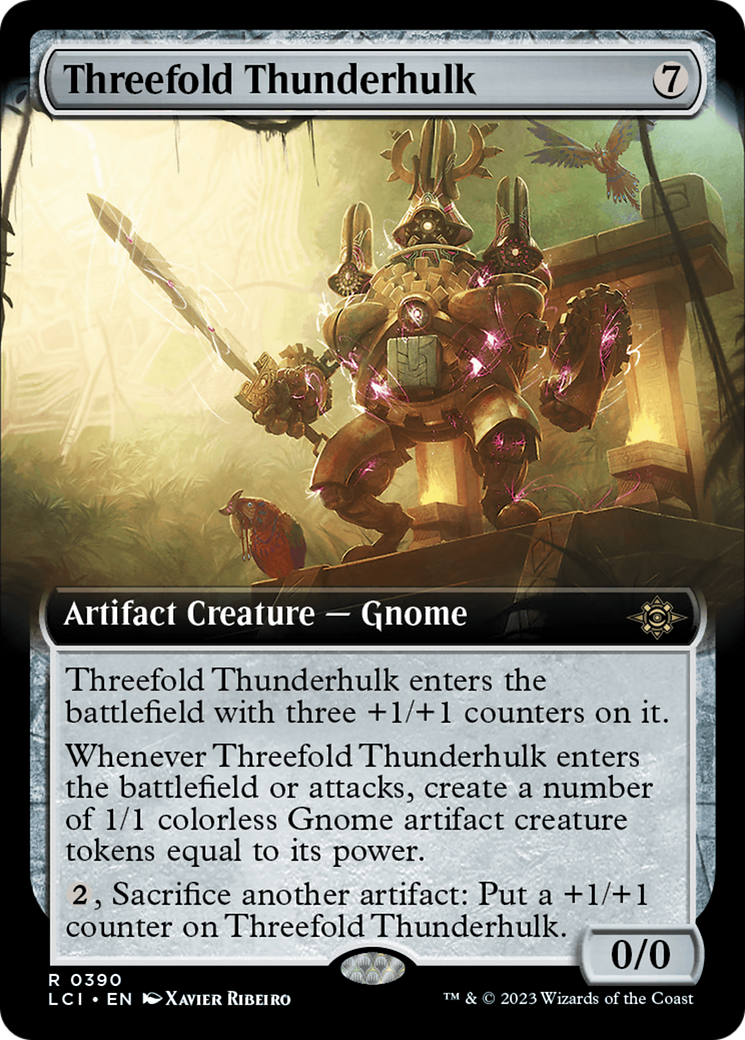 Threefold Thunderhulk (Extended Art) (LCI-390)  Foil - The Lost Caverns of Ixalan: (Extended Art)