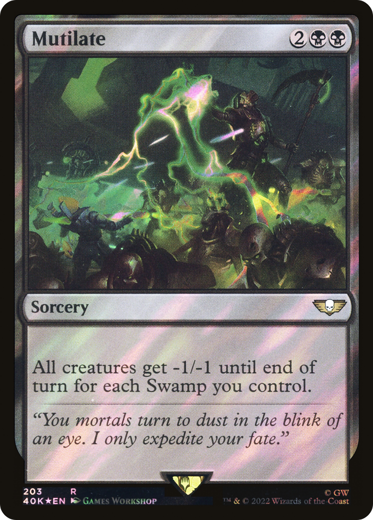 Mutilate (Surge Foil) (40K-203)  Foil - Warhammer 40,000 Commander