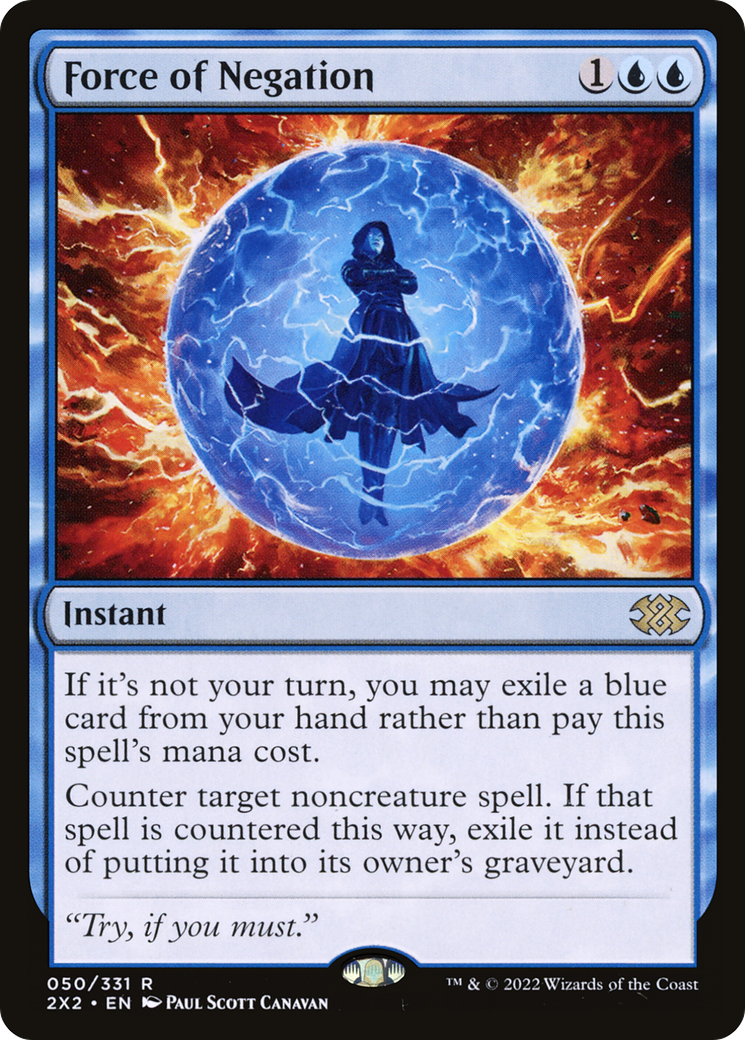 Force of Negation (2X2-050)  - Double Masters 2022