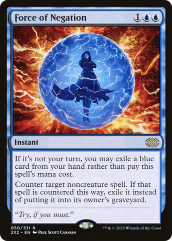 Force of Negation (2X2-050)  - Double Masters 2022