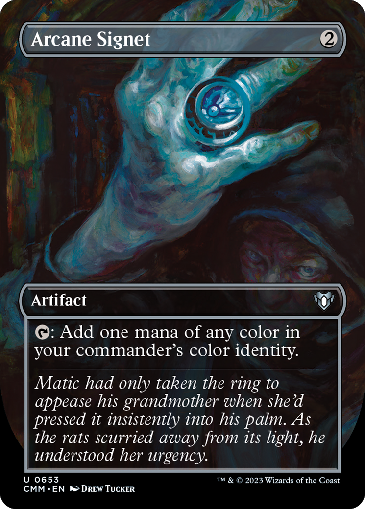 Arcane Signet (Borderless) (CMM-653)  - Commander Masters