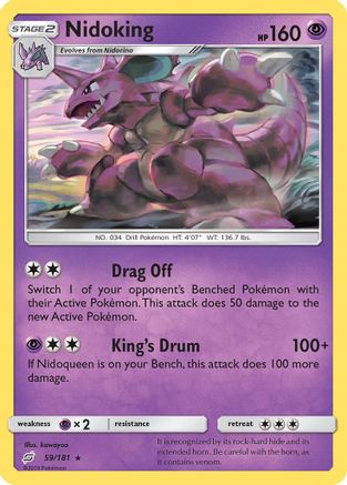 Nidoking 059/181  - Reverse Holofoil SM  Team Up - Rare