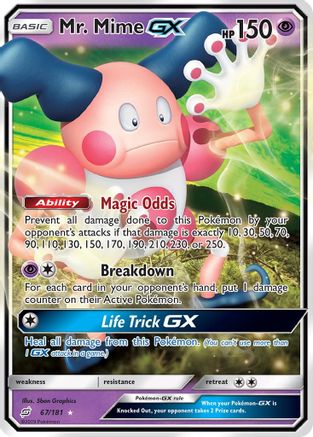 Mr. Mime GX 067/181  - Holofoil SM  Team Up - Ultra Rare