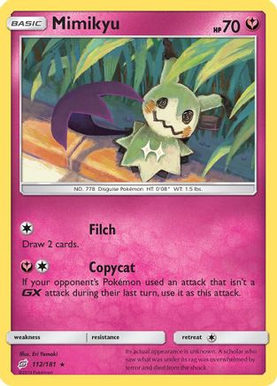 Mimikyu 112/181  SM  Team Up - Rare