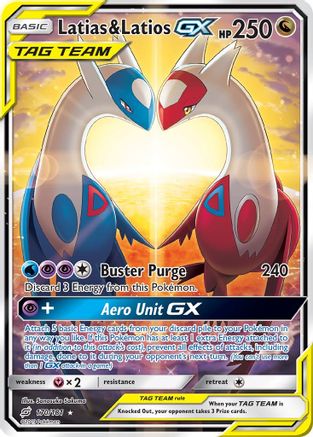 Latias & Latios GX (Alternate Full Art) 170  - Holofoil SM  Team Up - Ultra Rare