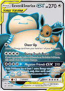 Eevee & Snorlax GX (Full Art) 171  - Holofoil SM  Team Up - Ultra Rare