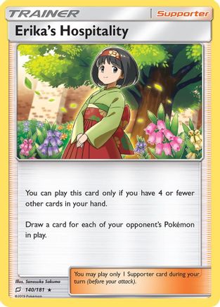 Erika's Hospitality 140/181  - Holofoil SM  Team Up - Holo Rare