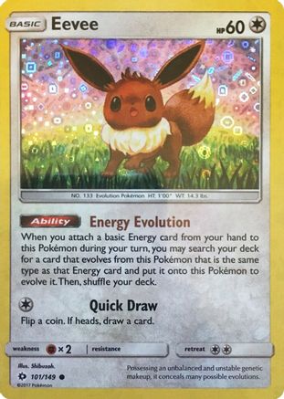Eevee 101/149  - Holofoil Miscellaneous Cards & Products - Promo