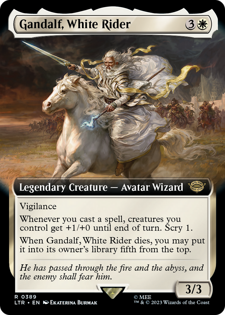 Gandalf, White Rider (Extended Art) (LTR-389)  - The Lord of the Rings: Tales of Middle-earth: (Extended Art)