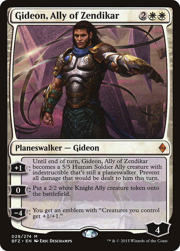 Gideon, Ally of Zendikar (BFZ-029)  - Battle for Zendikar