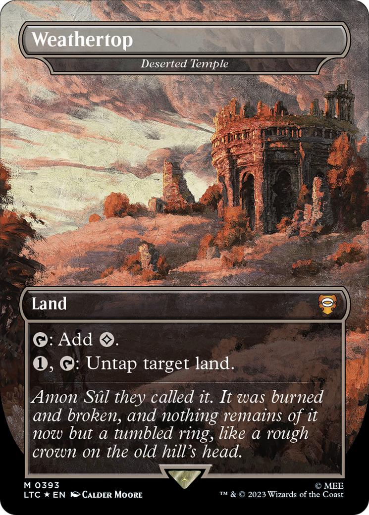 Weathertop - Deserted Temple (Surge Foil) (LTC-393)  Foil - Tales of Middle-earth Commander / Weathertop (Borderless)