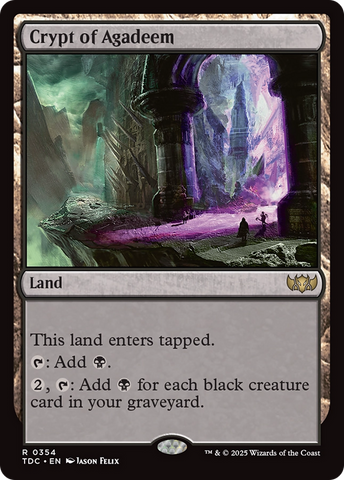 Crypt of Agadeem (TDC-354)  - Commander: Tarkir: Dragonstorm