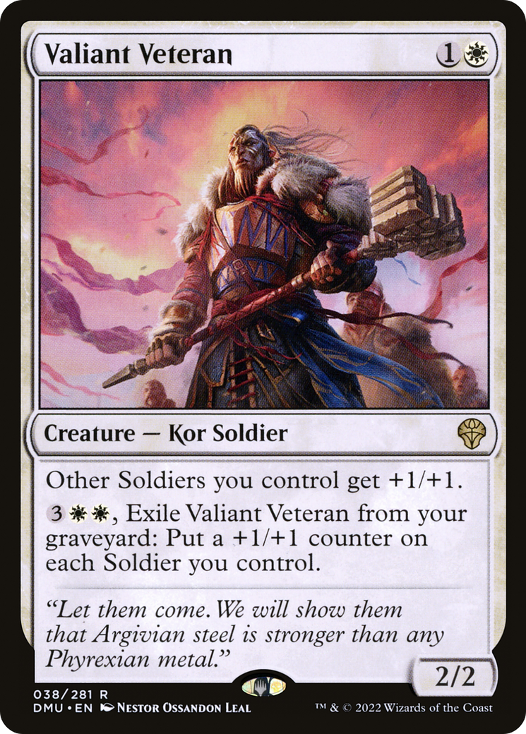 Valiant Veteran (DMU-038)  Foil - Dominaria United