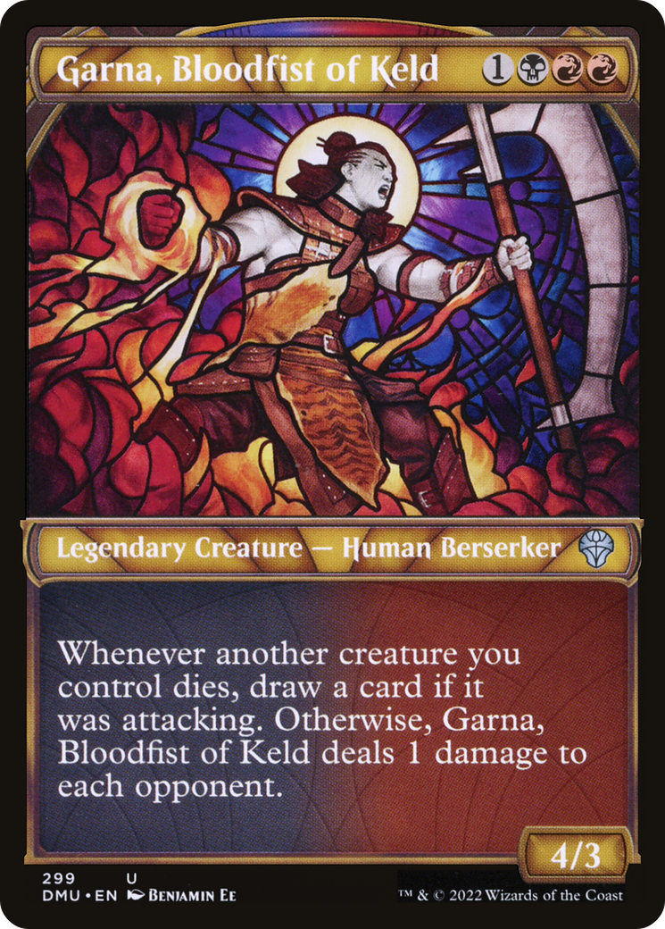 Garna, Bloodfist of Keld (Showcase) (DMU-299)  Foil - Dominaria United: (Showcase)