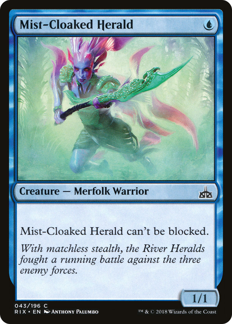 Mist-Cloaked Herald (RIX-043)  - Rivals of Ixalan