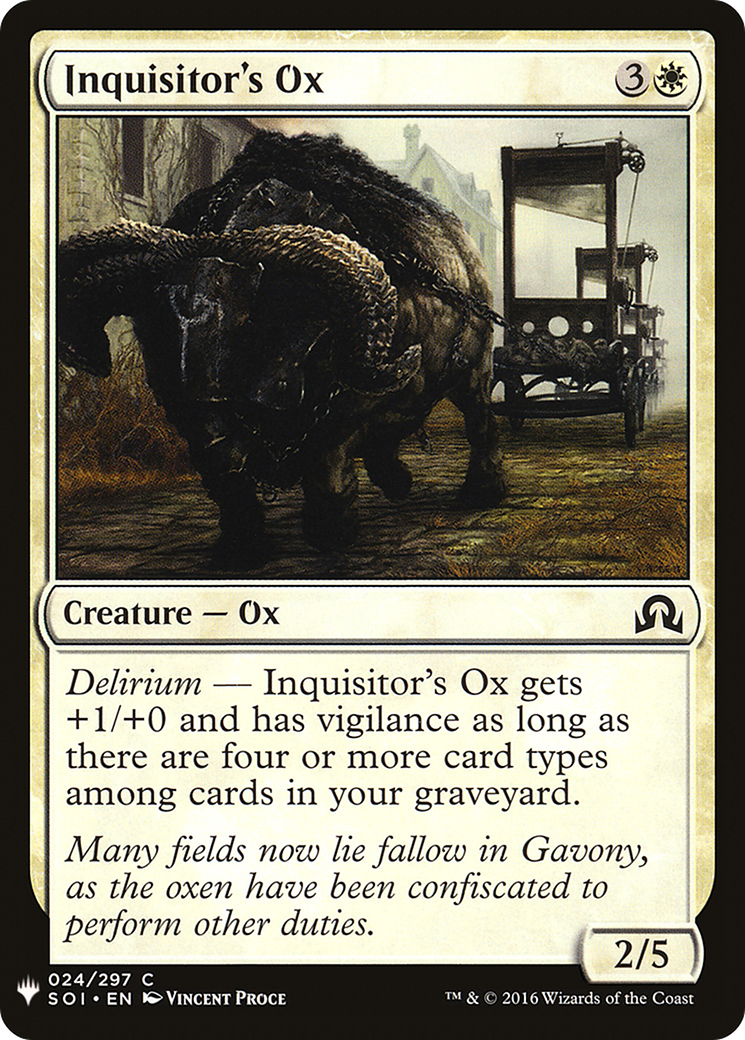 Inquisitor's Ox (LIST-SOI-24)  - The List
