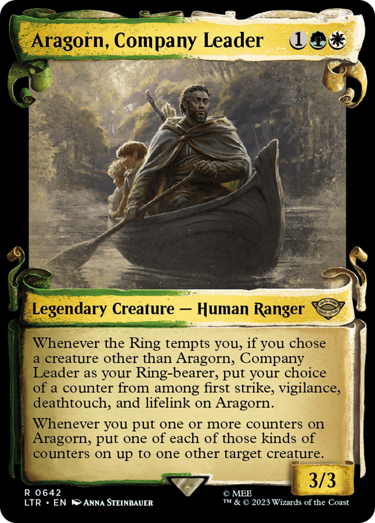 Aragorn, Company Leader (Showcase Scrolls) (LTR-642)  Foil - The Lord of the Rings: Tales of Middle-earth: (Showcase)