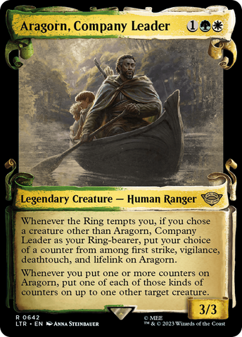 Aragorn, Company Leader (Showcase Scrolls) (LTR-642)  Foil - The Lord of the Rings: Tales of Middle-earth: (Showcase)