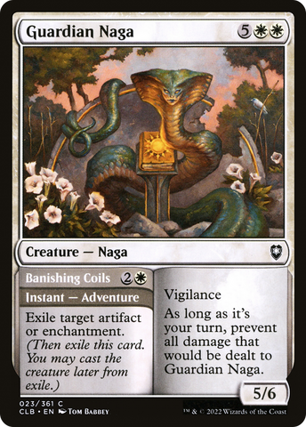 Guardian Naga // Banishing Coils [Commander Legends: Battle for Baldur's Gate]