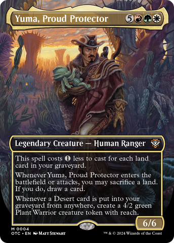 Yuma, Proud Protector (Borderless) (OTC-004)  - Outlaws of Thunder Junction Commander