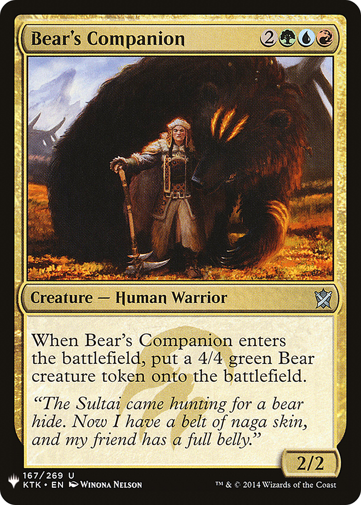 Bear's Companion (LIST-KTK-167)  - The List