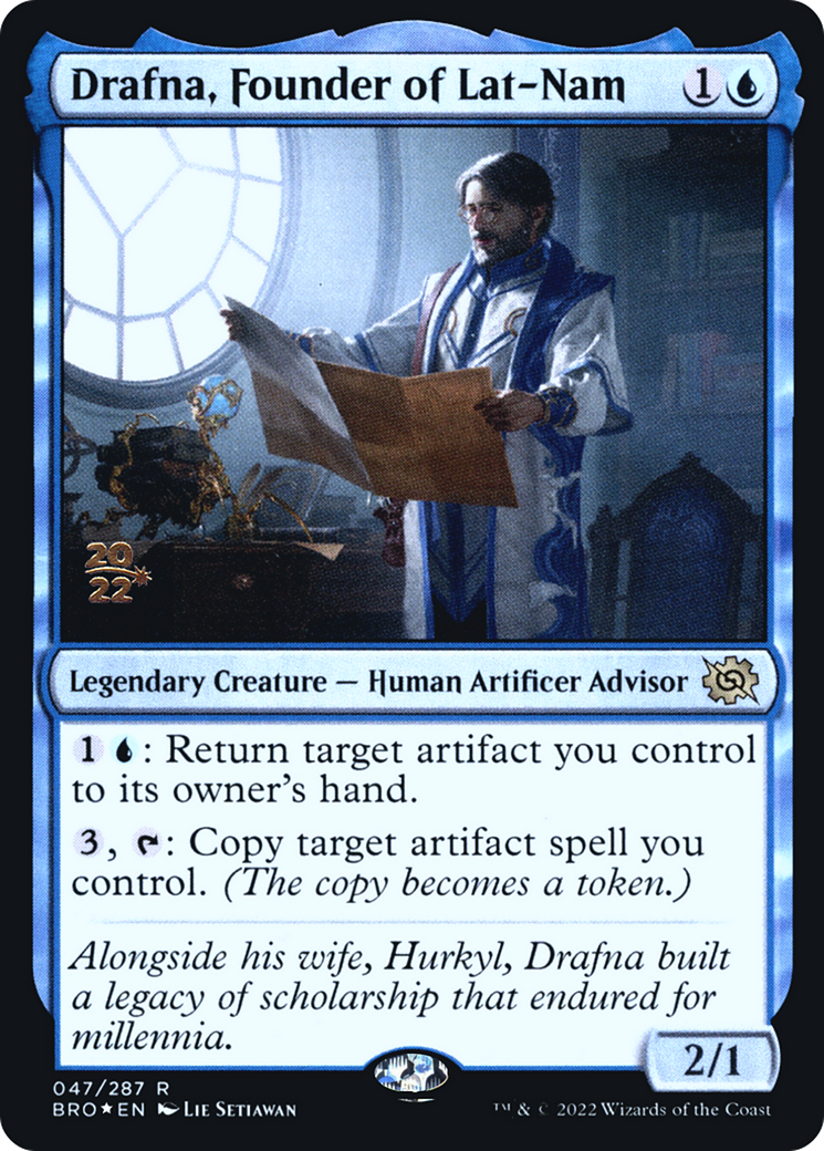 Drafna, Founder of Lat-Nam (PRE-047)  Foil - The Brothers' War Promos