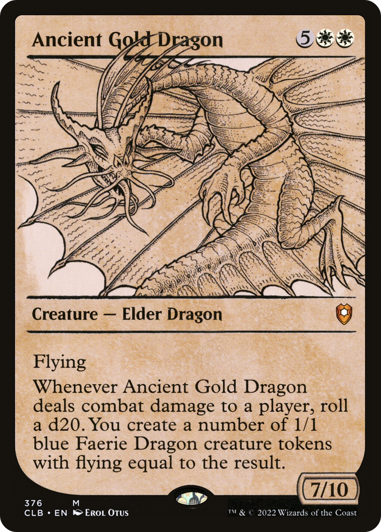 Ancient Gold Dragon (Showcase) (CLB-376)  Foil - Commander Legends: Battle for Baldur's Gate: (Showcase)