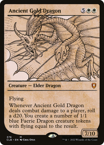 Ancient Gold Dragon (Showcase) (CLB-376)  - Commander Legends: Battle for Baldur's Gate: (Showcase)