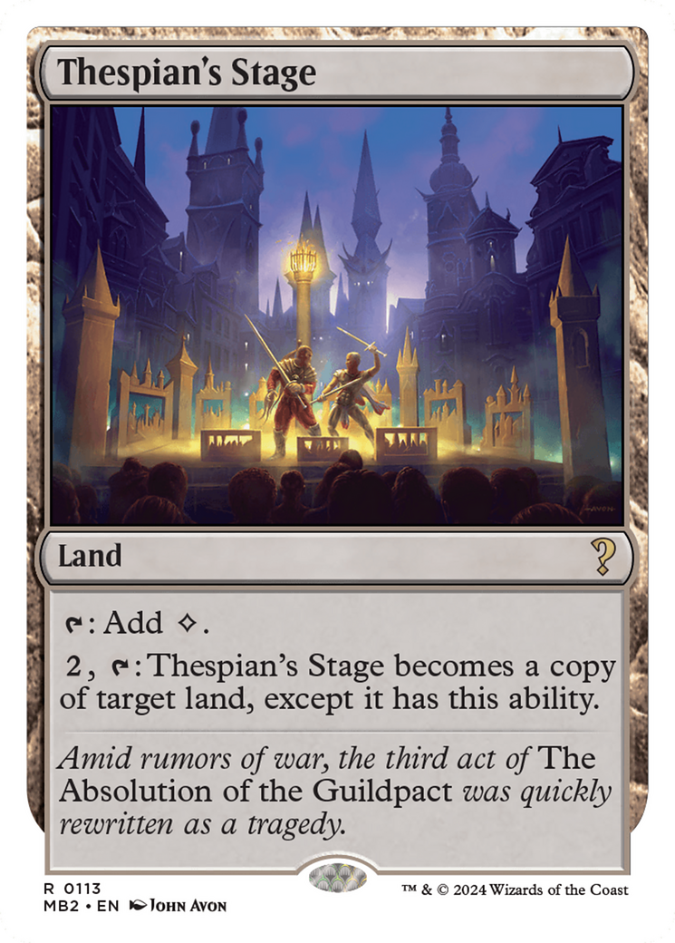 Thespian's Stage (White Border) (MB2-113)  - Mystery Booster 2