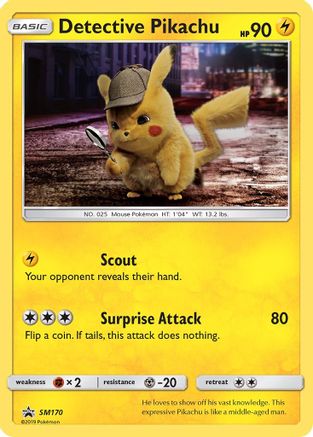 Detective Pikachu SM170  - Holofoil SM Promos