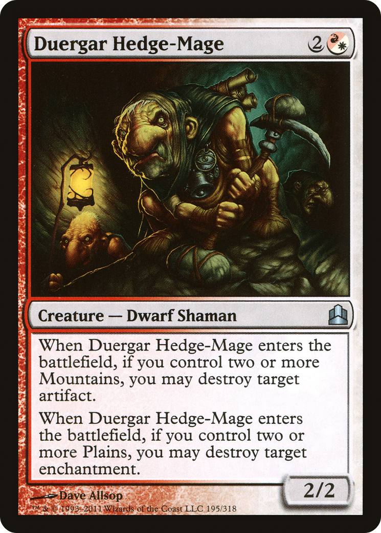 Duergar Hedge-Mage (CMD-195)  - Commander 2011