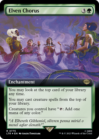 Elven Chorus (Extended Art) (Surge Foil) (LTR-775)  Foil - The Lord of the Rings: Tales of Middle-earth: (Extended Art)