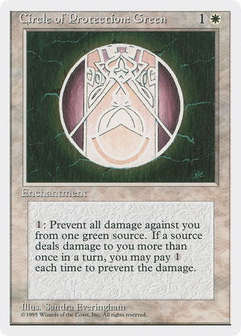 Circle of Protection: Green (4ED-)  - Fourth Edition