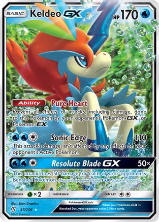 Keldeo GX 047/236  - Holofoil SM  Unified Minds - Ultra Rare