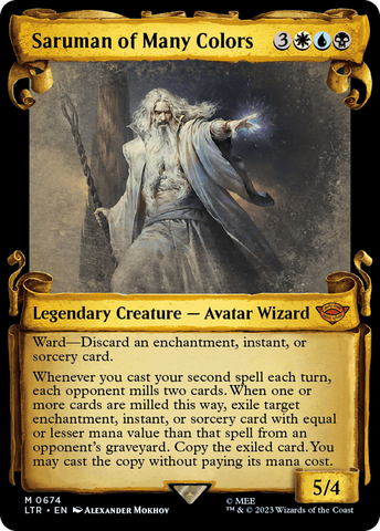 Saruman of Many Colors (Showcase Scrolls) (LTR-674)  Foil - The Lord of the Rings: Tales of Middle-earth: (Showcase)