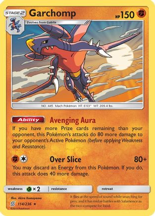 Garchomp 114/236  - Reverse Holofoil SM  Unified Minds - Holo Rare