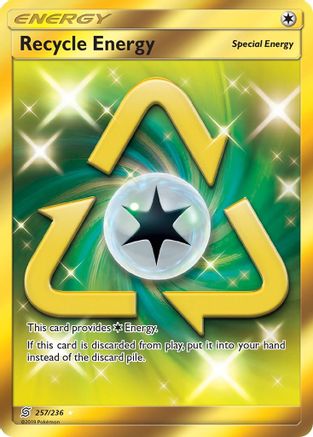 Recycle Energy (Secret) 257  - Holofoil SM  Unified Minds - Secret Rare