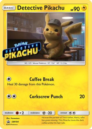 Detective Pikachu (Stamped) SM190 - Holofoil SM Promos