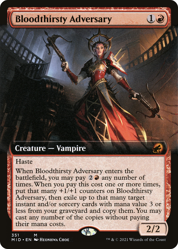 Bloodthirsty Adversary (Extended Art) (MID-351)  Foil - Innistrad: Midnight Hunt: (Extended Art)
