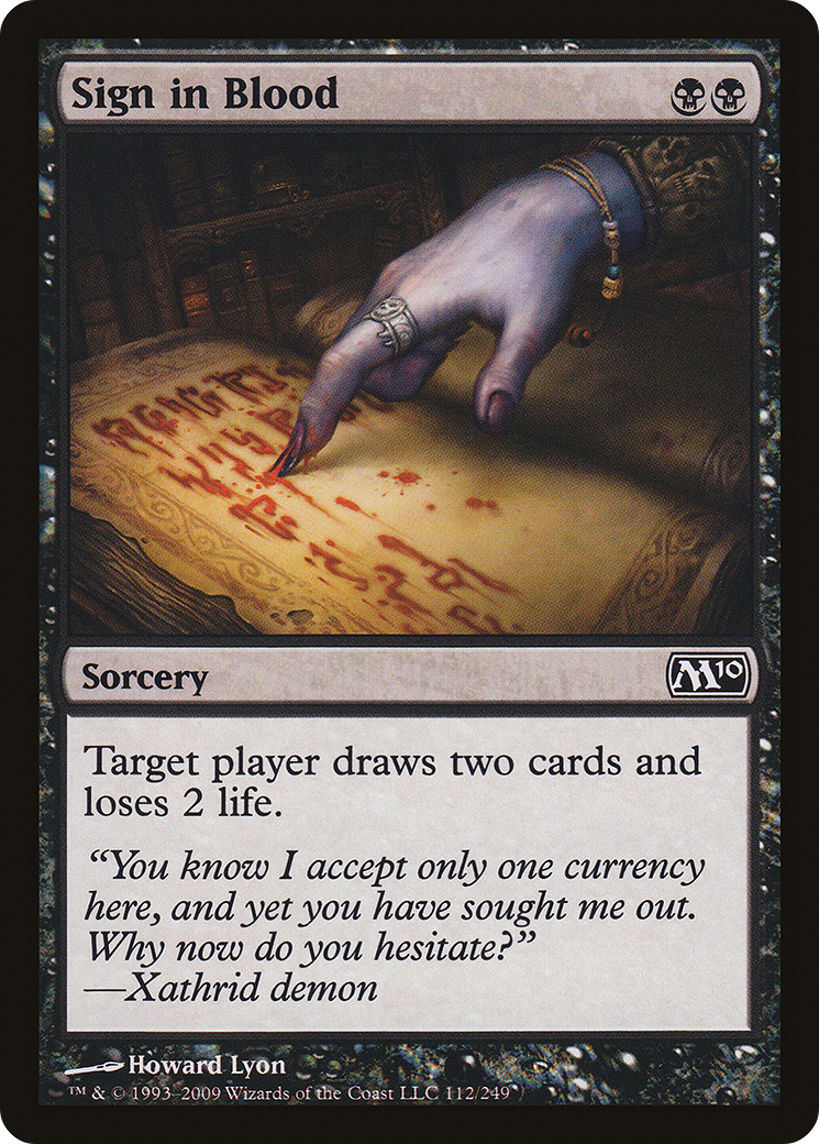 Sign in Blood (M10-112)  - Magic 2010