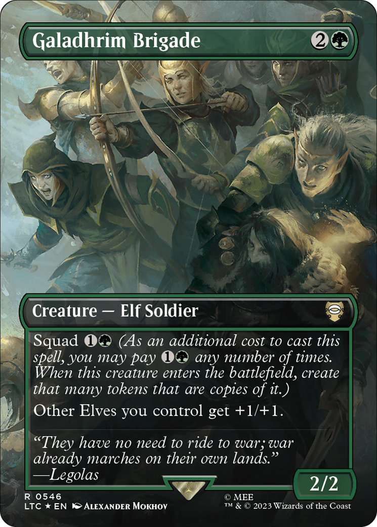 Galadhrim Brigade (Borderless) (Surge Foil) (LTC-546)  Foil - Tales of Middle-earth Commander