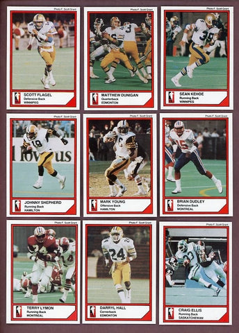 1984 Jogo CFL Series 1 & 2 Canadian Football Set of 160 Cards
