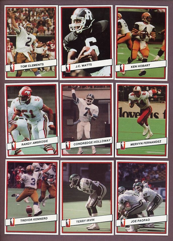 1985 Jogo CFL Canadian Football Set of 110 Cards